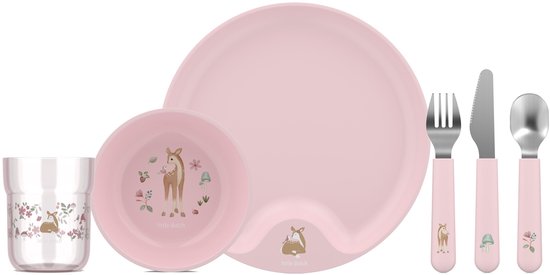Mepal Mio kinderservies set Little Dutch - 6-delig - Kraamcadeau - Kinderservies - Fairy Garden van Mepal