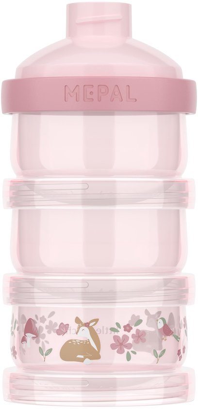 Mepal Mio melkpoedertoren 3-delig - 360 ml - Luchtdichte afsluiting met schekdop - Multifunctioneel opbergen en doseren - Fairy Garden van Mepal
