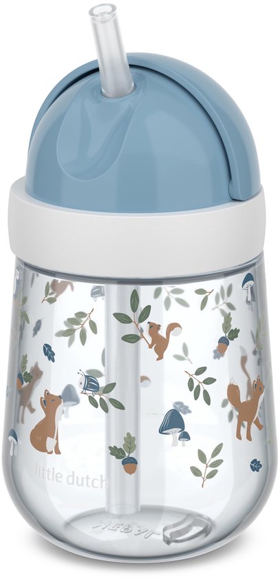 Mepal Mio rietjesbeker - 300 ml - Makkelijk vast te houden - Kinderservies - Forest Friends van Mepal
