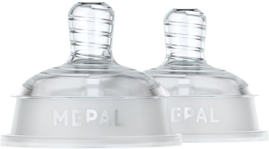 Mepal Mio set flesspeen 2-delig fast - Anti-koliek - Spiraalontwerp voorkomt verstopping - Siliconen van medische kwaliteit - Helder van Merkloos