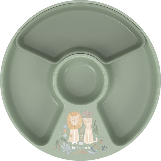 Mepal Mio Vakjesbord Little Dutch - Magnetronbestendig - Antislip - Met uitneembaar compartiment - Safari Friends