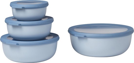 Mepal - Multikom Cirqula vershouddoos set - 350 + 750 + 1250 + 2250 ml - Rond - Nordic blue