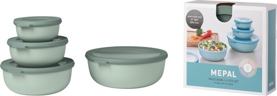 Mepal - Multikom Cirqula vershouddoos set - 350 + 750 + 1250 + 2250 ml - Rond - Nordic sage