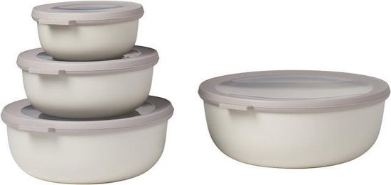 Mepal - Multikom Cirqula vershouddoos set - 350 + 750 + 1250 + 2250 ml - Rond - Nordic white