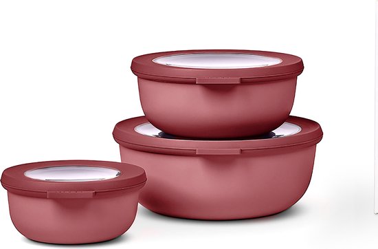 Mepal - Multikom Cirqula vershouddoos set - 350 + 750 + 1250 ml - Rond - Vivid mauve