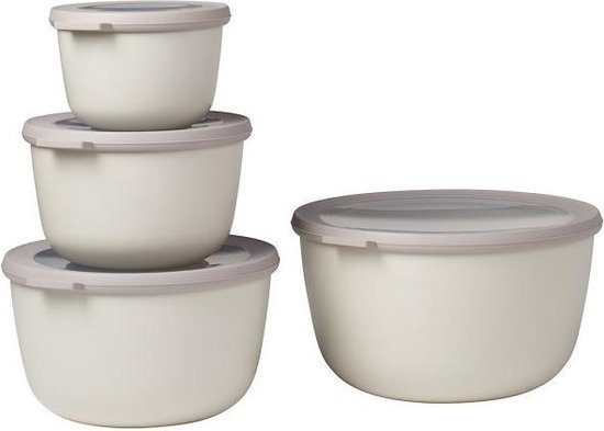 Mepal - Multikom Cirqula vershouddoos set - 500 + 1000 + 2000 + 3000 ml - Rond - Nordic white
