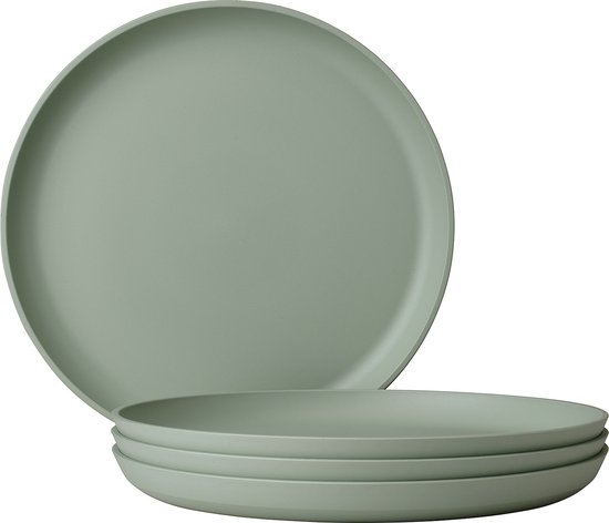 Mepal ontbijtbord Silueta - 4 stuks - Camping borden - Nordic sage