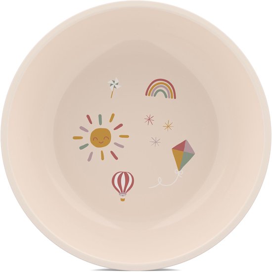 Mepal schaaltje Mio - 300 ml - Magnetronbestendig - Baby kommetje - Kinderservies - Sunshine & Rainbow van Mepal