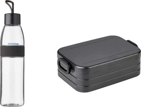 Mepal voordeelset Lunchbox en Waterfles Zwart