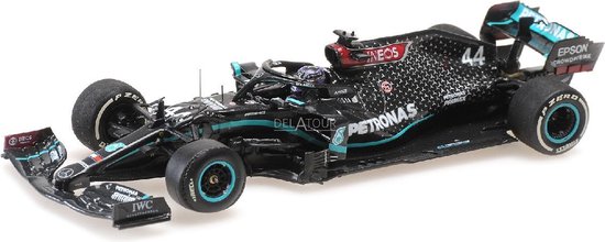 Mercedes-AMG Petronas F1 Team W11 EQ Perf. #44 1st British GP 2020, Flat Tyre - 1:43 - Minichamps van Minichamps