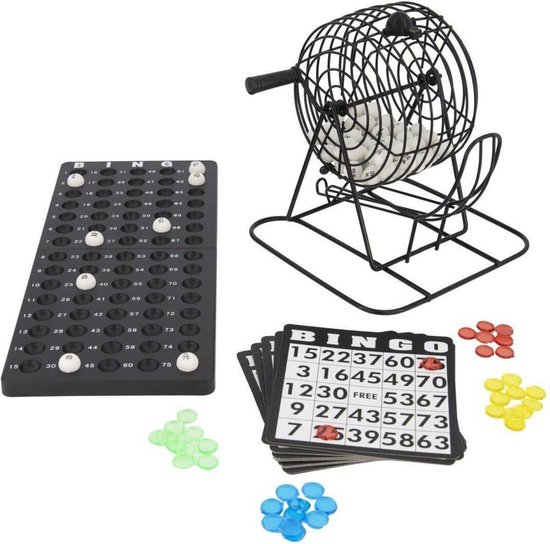 Metalen Bingomolen - lotto bingo spel - bingospel met molen - 75 bingoballen van MET