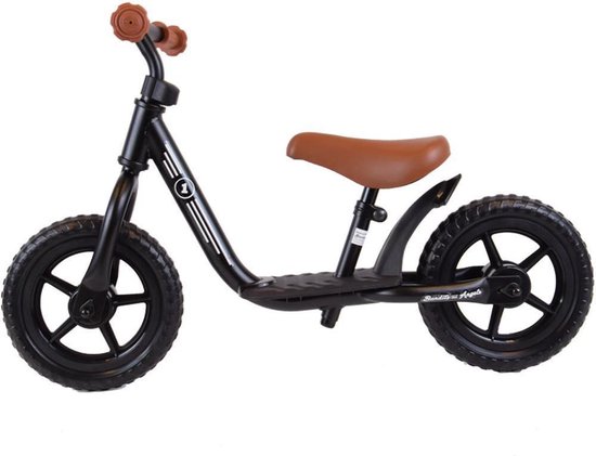 Metalen loopfiets starter mat zwart met voetenplank van MET