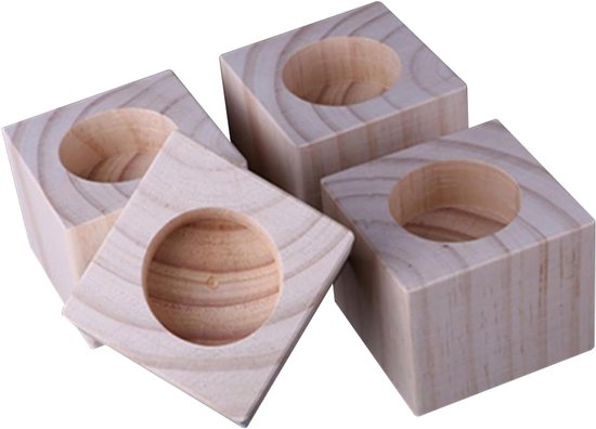 Meubelverhogers Meubelverhogers van hout, 4 stuks, steunpoten, hoogteverhogers 5/10/15 cm, zware tafelverhogers, bedverhogers, for banken, krukken, nachtkastjes(3cm Increase Height 5cm)