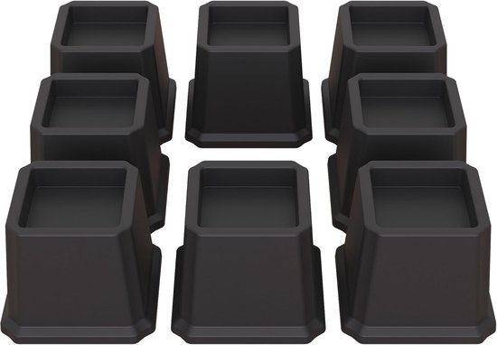 Meubelverhogers Set - Bank Stoel Verhogers - Meer Leefruimte - Extra Stevig Ontwerp - 76 cm Hoog - Zwart van Merkloos