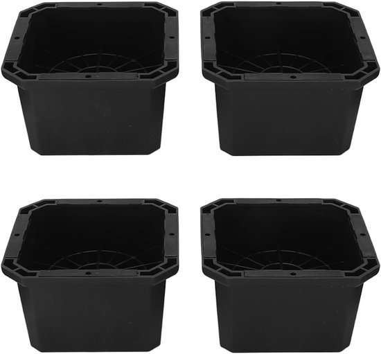 Meubelverhogers - Stoelverhogers - Meer ruimte - Duurzaam rubber - 4 stuks - Zwart