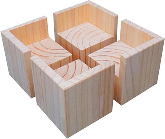 Meubelverhogers - Tafelverhogers Bankpoten - Meubels Verhogen - 500kg Draagkracht - 8x8x5cm - Houtkleur