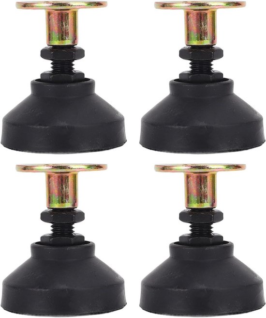 Meubelverhogers - Tafelverhogers Bankverhogers - Stabiliteit Creëren - Antislipkussen - 53-67 mm - Zwart