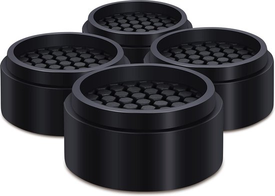 Meubelverhogers verstelbaar 25 cm rubberen voetjes trillingsdempers - rond 1, 2 of 3 inch van Mokeydou