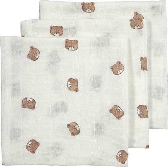 Meyco Baby Bear Hydrofiele Doeken - 3-pack - Multicolour - 70x70cm