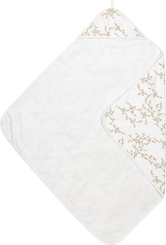 Meyco Baby Branches badcape - sand - 90x90cm van Meyco