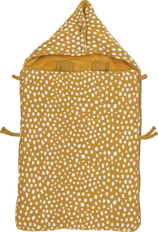 Meyco Baby Cheetah voetenzak - honey gold - 40x82cm van Meyco