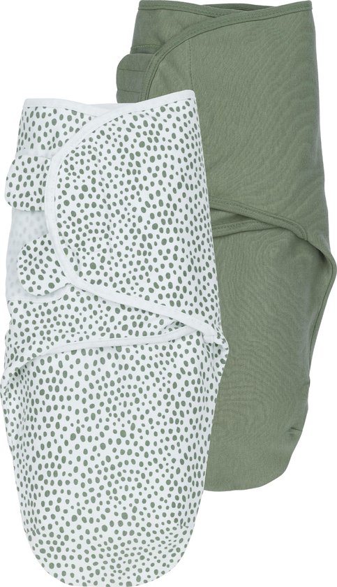 Meyco Baby Cheetah/Uni swaddlemeyco inbakerdoek - 2-pack - forest green - 0-3 maanden van Meyco