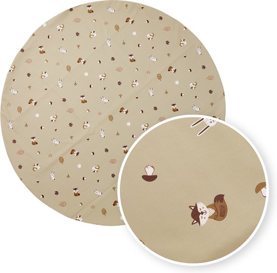 Meyco Baby Forest Animals kinderstoel knoeimat - sand van Meyco