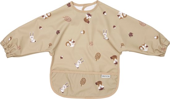 Meyco Baby Forest Animals mouwslab - sand van Meyco