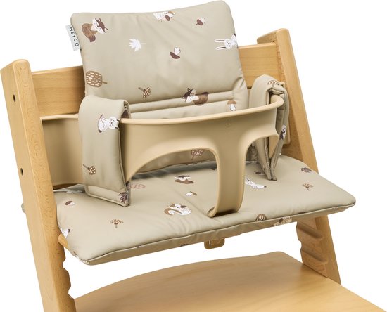 Meyco Baby Forest Animals stoelverkleiner meegroei - sand van Meyco