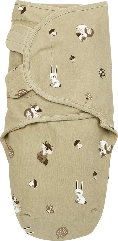 Meyco Baby Forest Animals swaddlemeyco inbakerdoek - sand - 0-3 maanden - 1.0 TOG van Meyco Baby