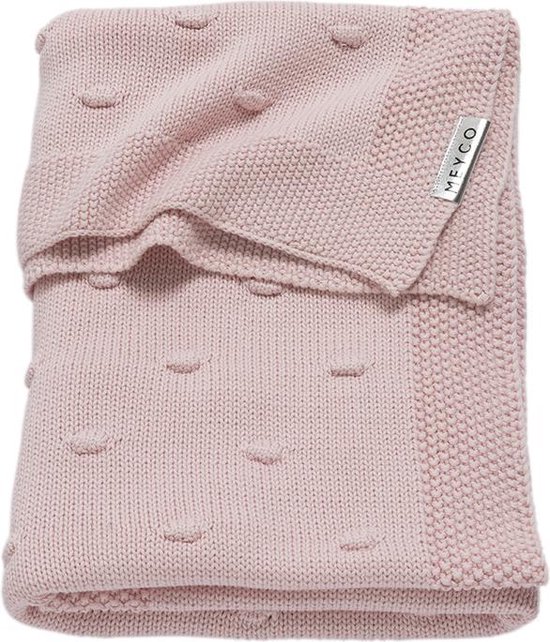 Meyco Baby Knots wiegdeken - pink - 75x100cm - 1.0 TOG van Meyco
