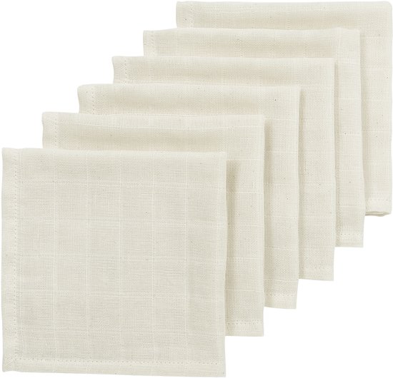 Meyco Baby Nature Monddoekjes - Hydrofiel - 6-Pack - 30x30cm van Merkloos