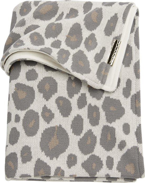 Meyco Baby Panter velvet ledikant deken - neutral - 100x150cm