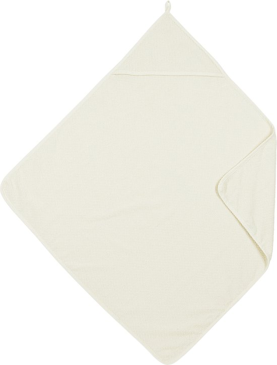 Meyco Baby Popcorn badcape - natural - 75x75cm van Meyco