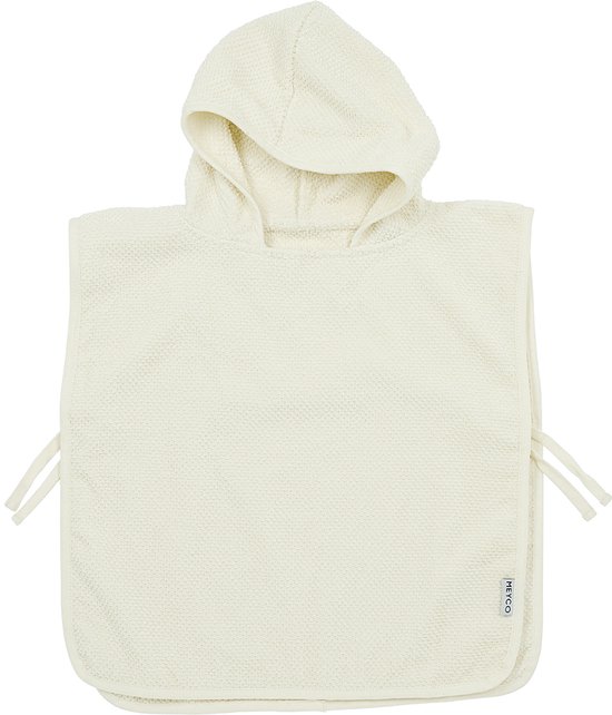 Meyco Baby Popcorn badponcho - natural - 1-3 jaar van Meyco