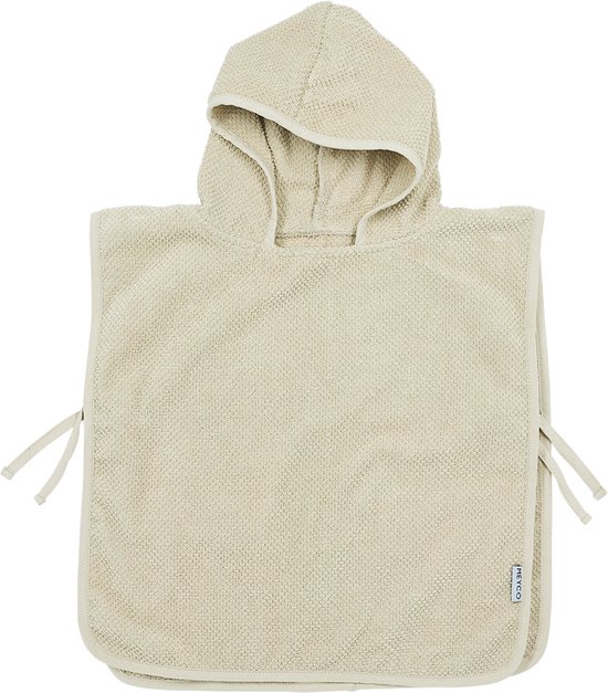 Meyco Baby Popcorn badponcho - soft sand - 1-3 jaar van Meyco