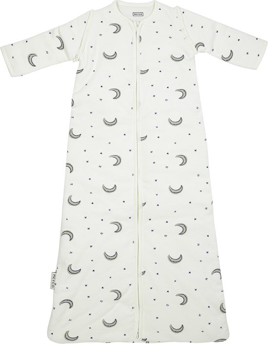 Meyco Baby Slaapzak Winter Moon - afritsbare mouwen - indigo - 70cm - winterslaapzak van Meyco