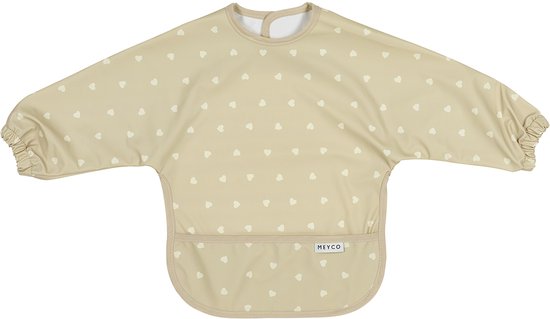 Meyco Baby Sweet Heart Mouwslab - Sand/Soft Sand van Meyco