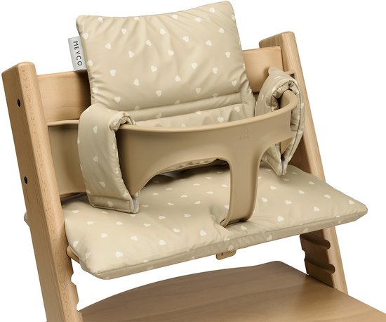 Meyco Baby Sweet Heart Stoelverkleiner Meegroei - Sand/Soft Sand van Meyco