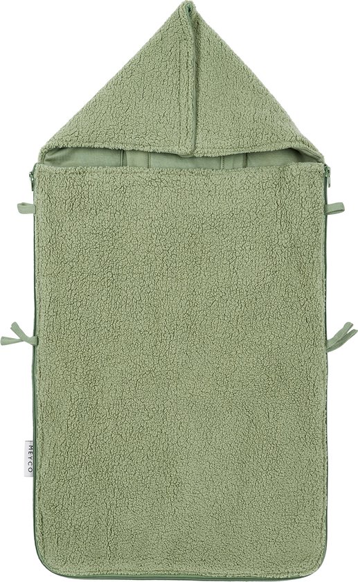 Meyco Baby Teddy voetenzak - olive green - 40x82cm van Meyco Baby