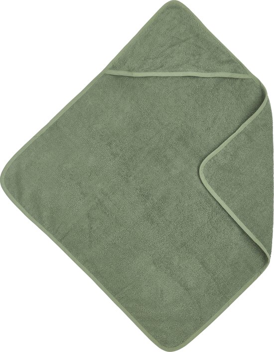 Meyco Baby Uni badcape - badstof - forest green - 75x75cm van Meyco Baby