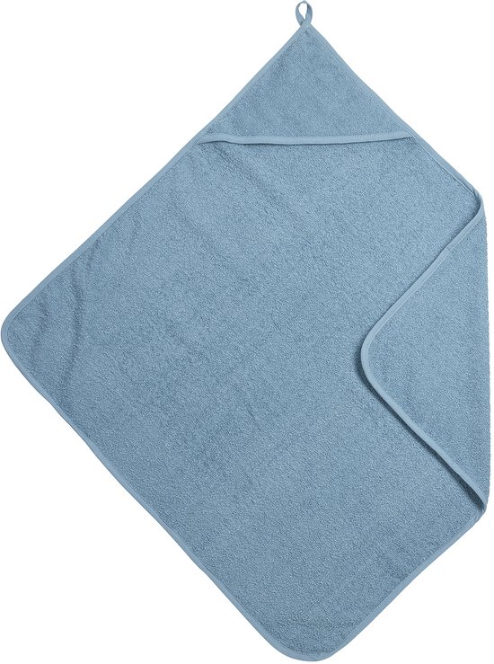 Meyco Baby Uni Badcape - Badstof - Jeans Blue - 75x75cm van Merkloos