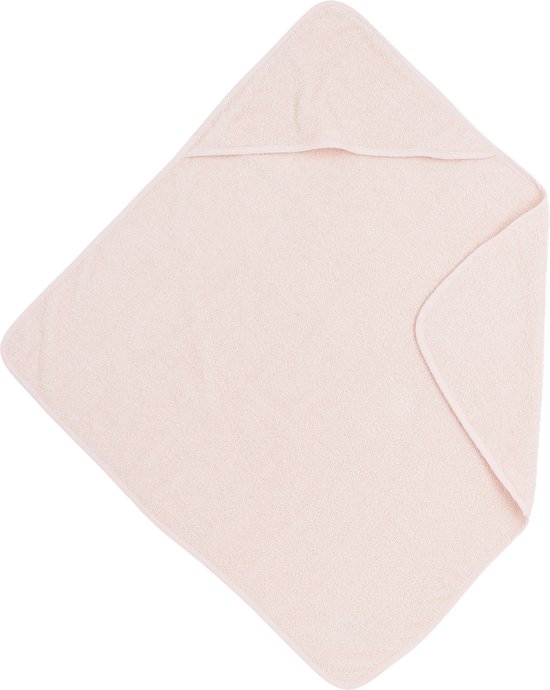 Meyco Baby Uni badcape - badstof - soft pink - 75x75cm van Meyco
