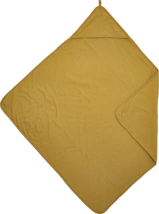 Meyco Baby Uni badcape - honey gold - 80x80cm van Meyco
