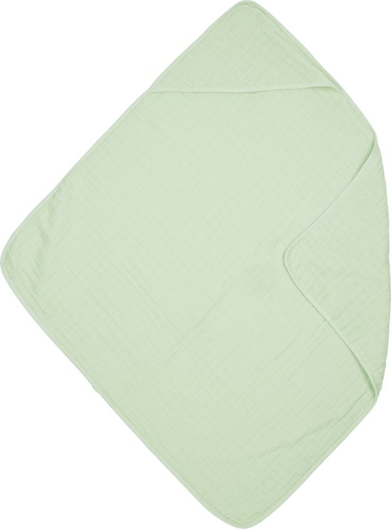 Meyco Baby Uni badcape - hydrofiel - soft green - 80x80cm van Meyco