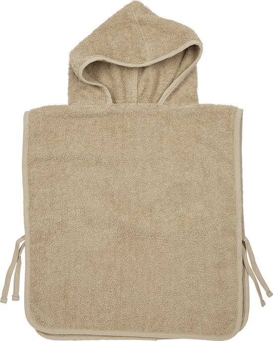 Meyco Baby Uni badponcho - badstof - sand - 1-3 jaar van Meyco