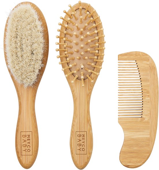 Meyco Baby Uni Kapset - Bamboe - Natural - 3-delig van Merkloos
