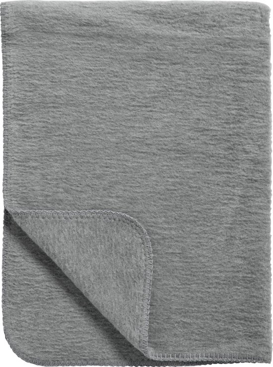 Meyco Baby Uni ledikant deken - geweven - grey - 100x150cm - 1.0 TOG van Merkloos
