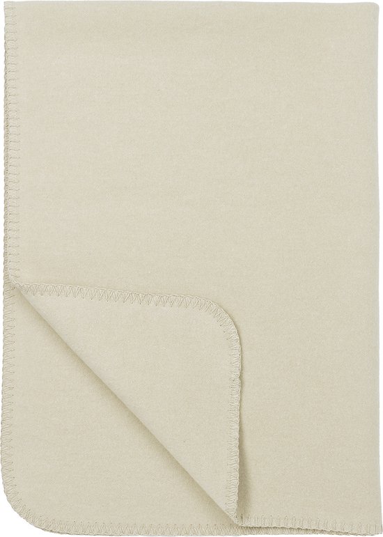 Meyco Baby Uni ledikant deken - geweven - sand - 100x150cm van Meyco