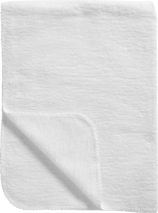 Meyco Baby Uni ledikant deken - geweven - white - 100x150cm van Meyco